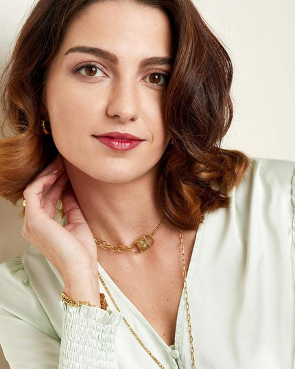 Ketting Chunky Lock goud