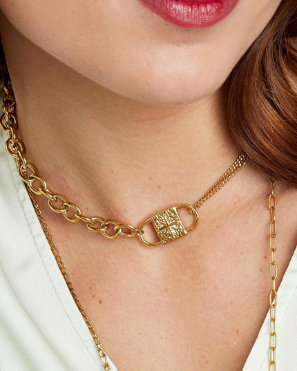 Ketting Chunky Lock zilver