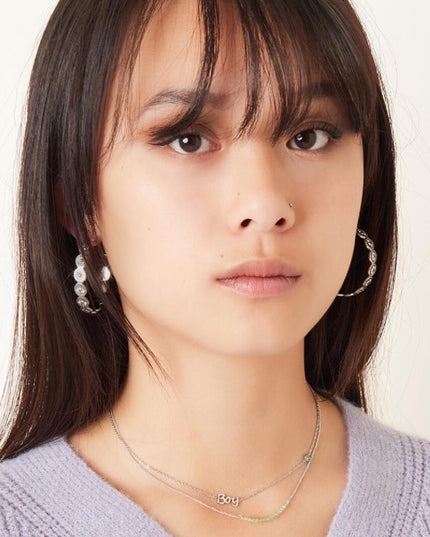 Geboortesteen Ketting Jongen zilver