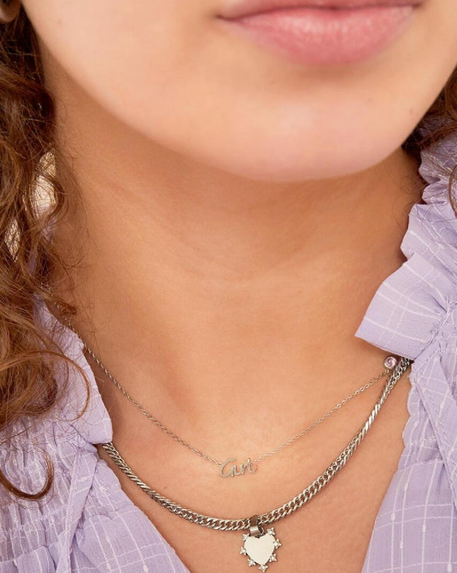 Geboortesteen Ketting Meisje goud