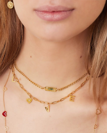 Ketting love goud