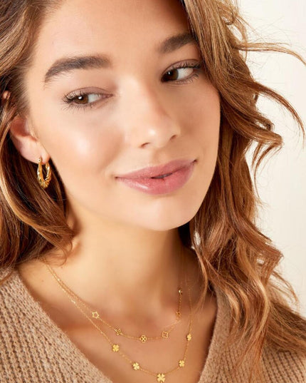 Ketting 5 klavertjes Goud Stainless Steel