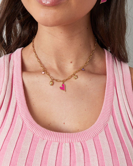 Bedelketting lente tinten - zilver