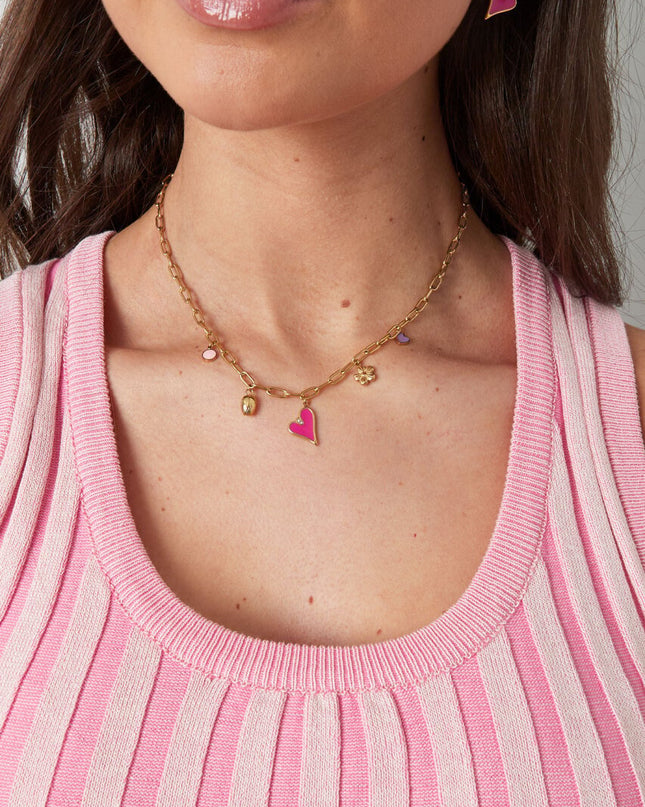 Bedelketting lente tinten - zilver