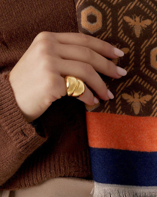 Ring bubbel - goud Maat 15