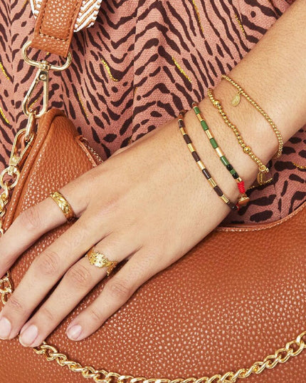 Armband Small Beads Goud Stainless Steel