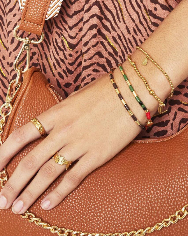 Armband Small Beads Goud Stainless Steel