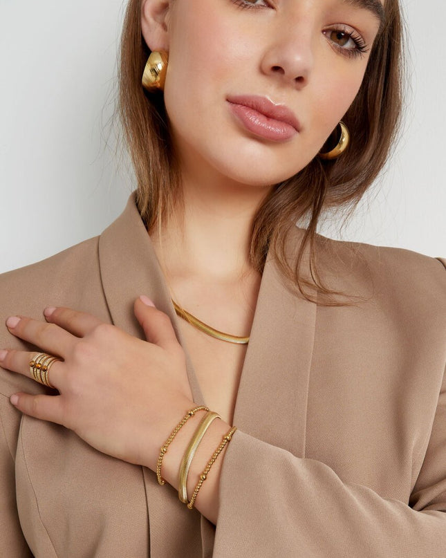 Armband Beady Goud Stainless Steel