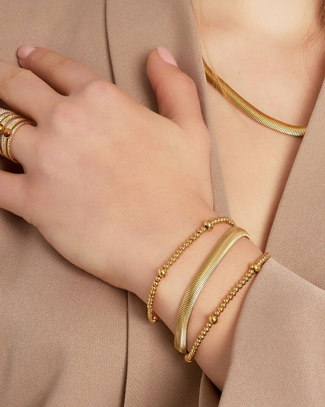 Armband Beady Goud Stainless Steel