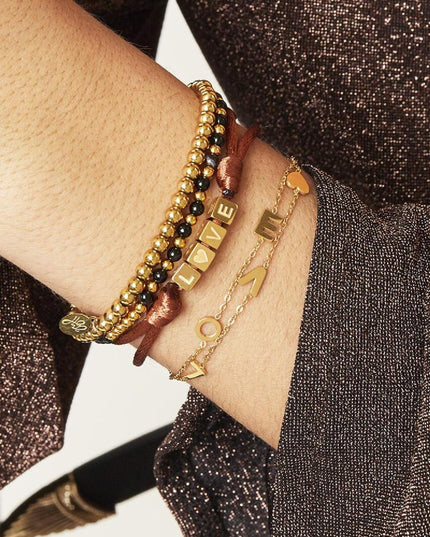 Armband Satin Love olijf