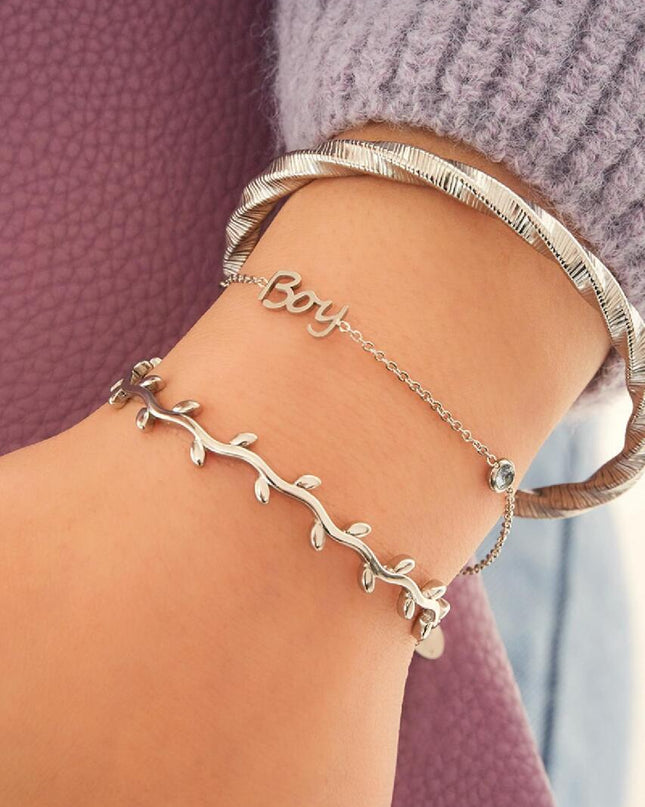 Geboortesteen Armband Goud Jongetje