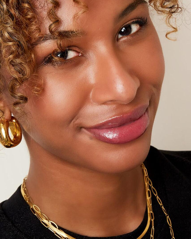 Stoere oorringen Goud Stainless Steel