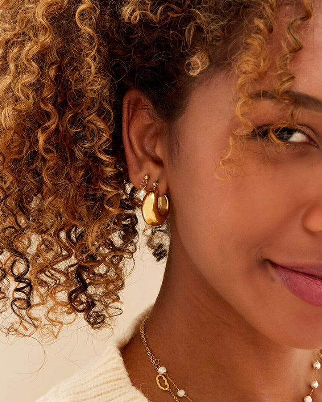 Stoere oorringen klein goud