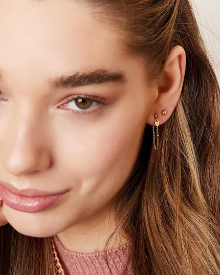 Oorbellen sleutelslot Goud