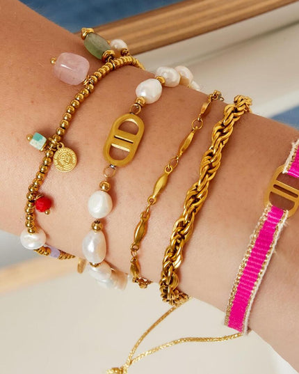 Good Life armband parels Zilver