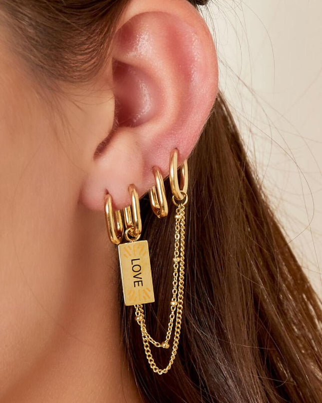 Oorbellen klassiek - small Goud Stainless Steel