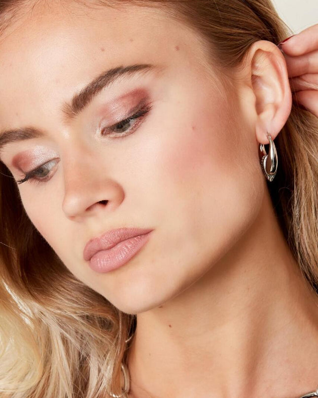 Oorbellen met detail in het midden Goud