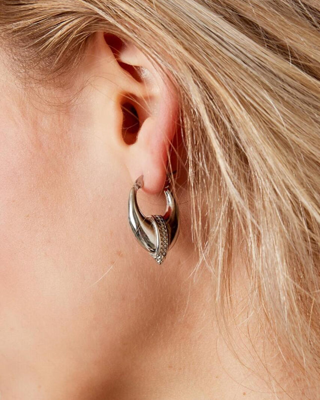 Oorbellen met detail in het midden Goud