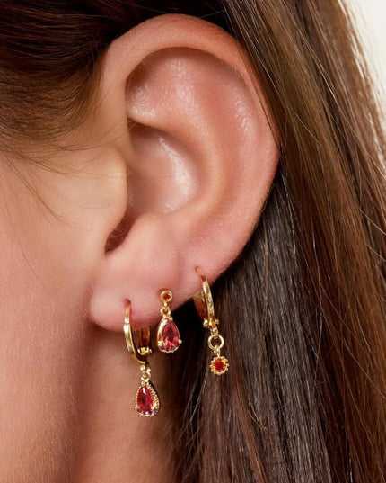 Oorbellen druppel Zilver Koper