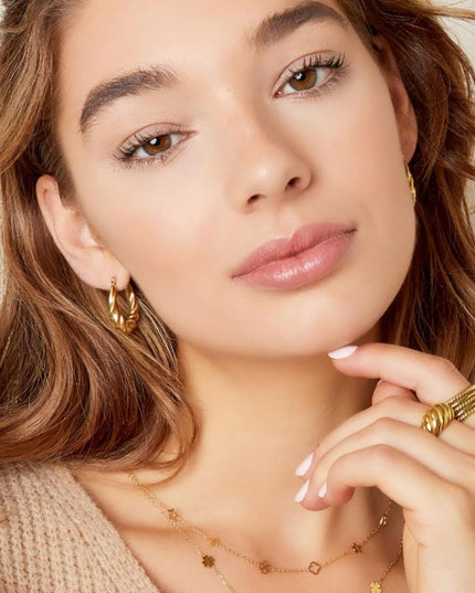 Oorbellen met twist Zilver