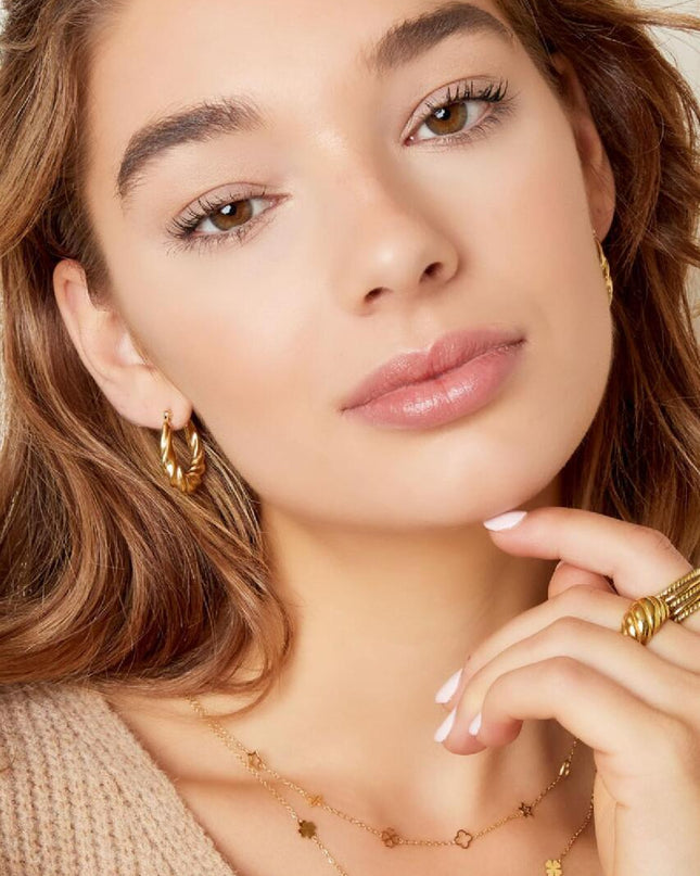 Oorbellen met twist Zilver