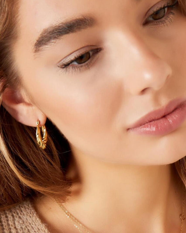 Oorbellen met twist Zilver