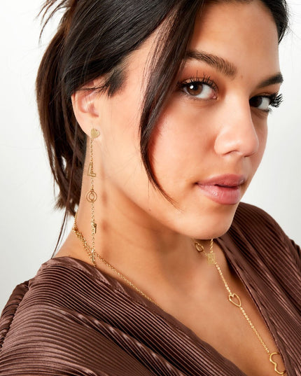 Oorbellen LOVE hangers goud