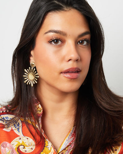 Oorbellen stainless steel bloemen