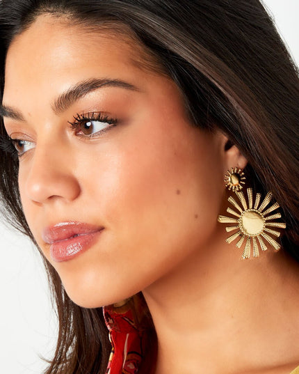 Oorbellen stainless steel bloemen