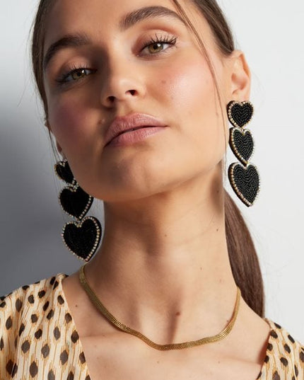 Statement oorbellen love - lichtblauw