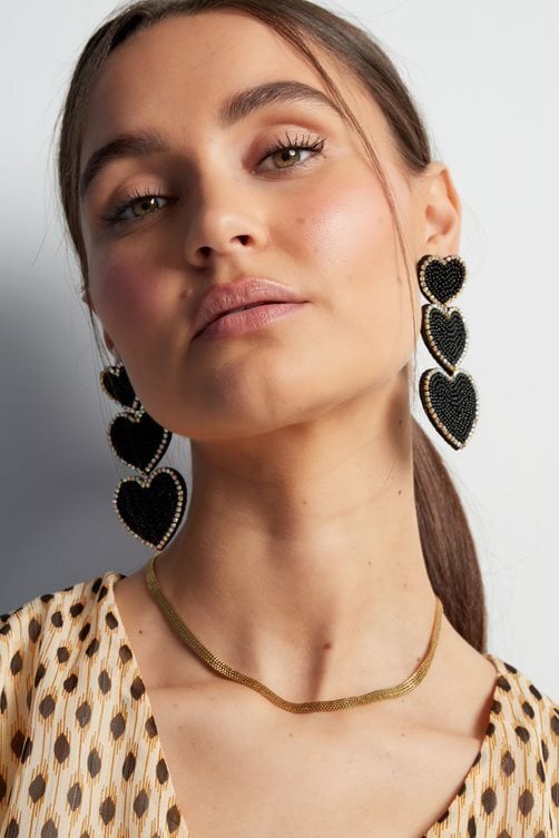 Statement oorbellen love - wit