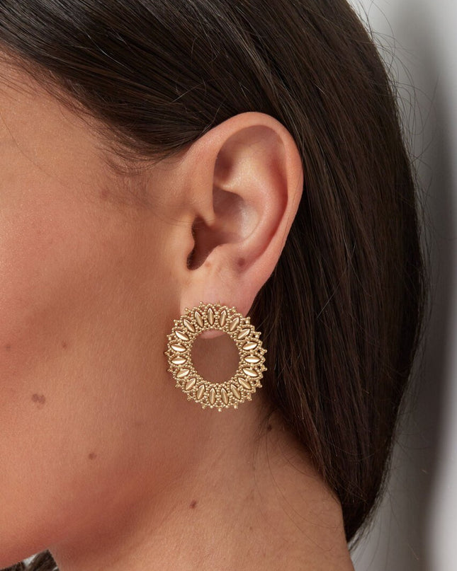 Zon statement oorbellen - goud