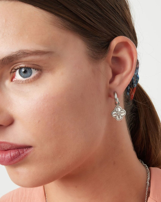 Oorbellen met klaver bedel - goud