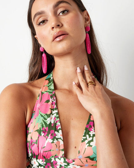 Oorbellen candy ovaal - pastelroze