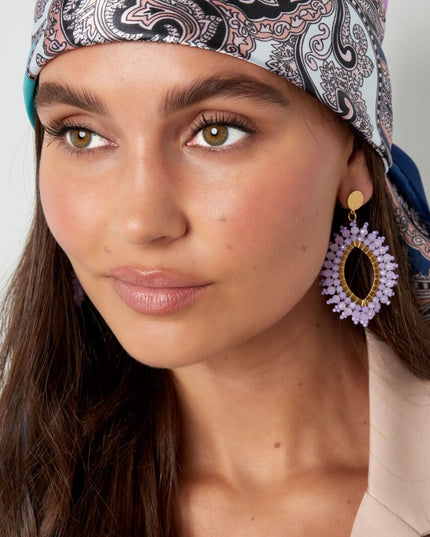 Oorbellen kristallen - Blauw