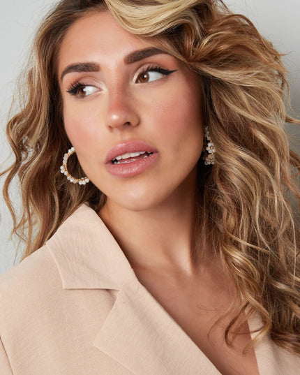 Oorhangers bloemetjes middel - oranje