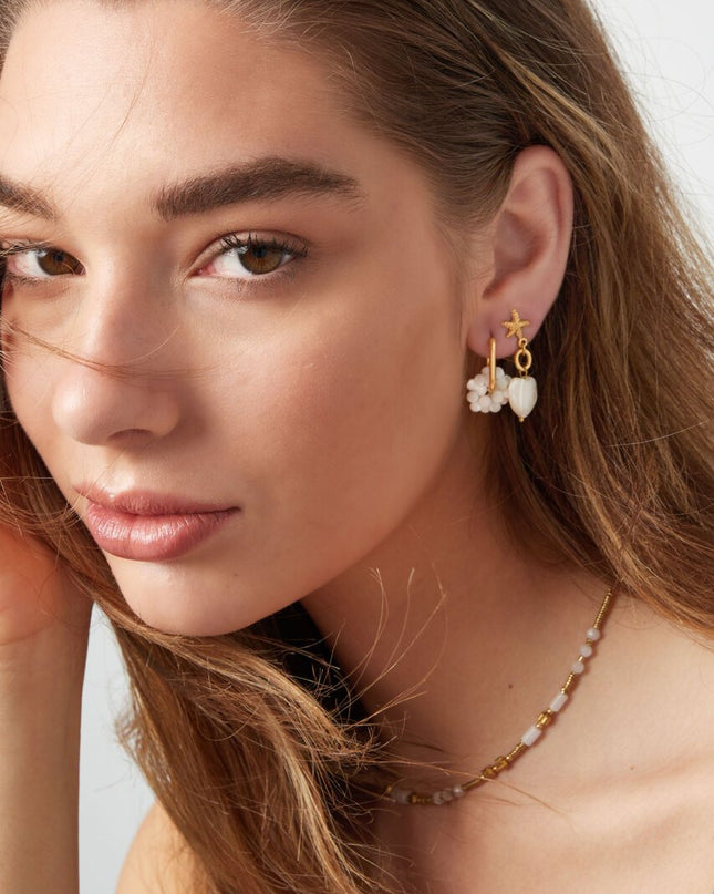 Oorbellen zeeschelp - Goud