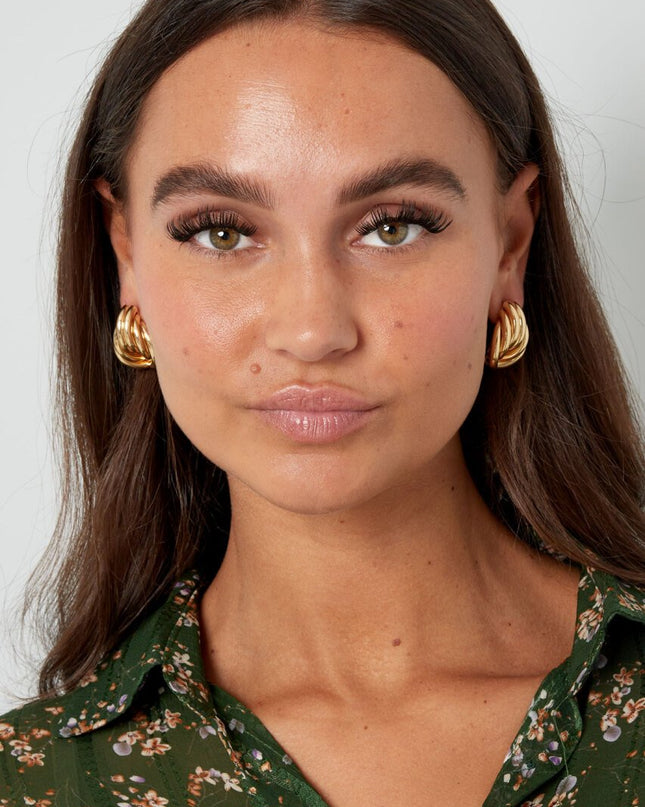 Oorbellen speelse vorm - goud