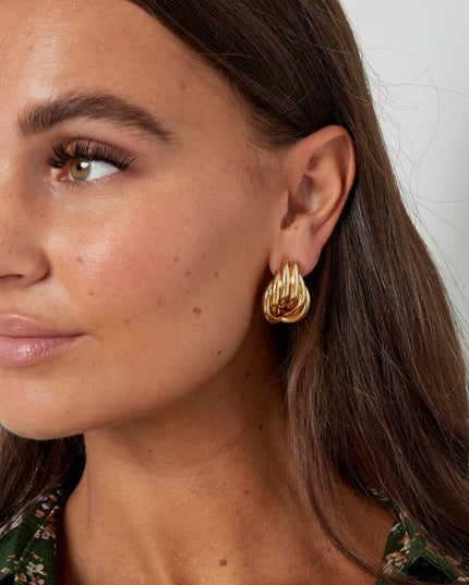 Oorbellen speelse vorm - goud