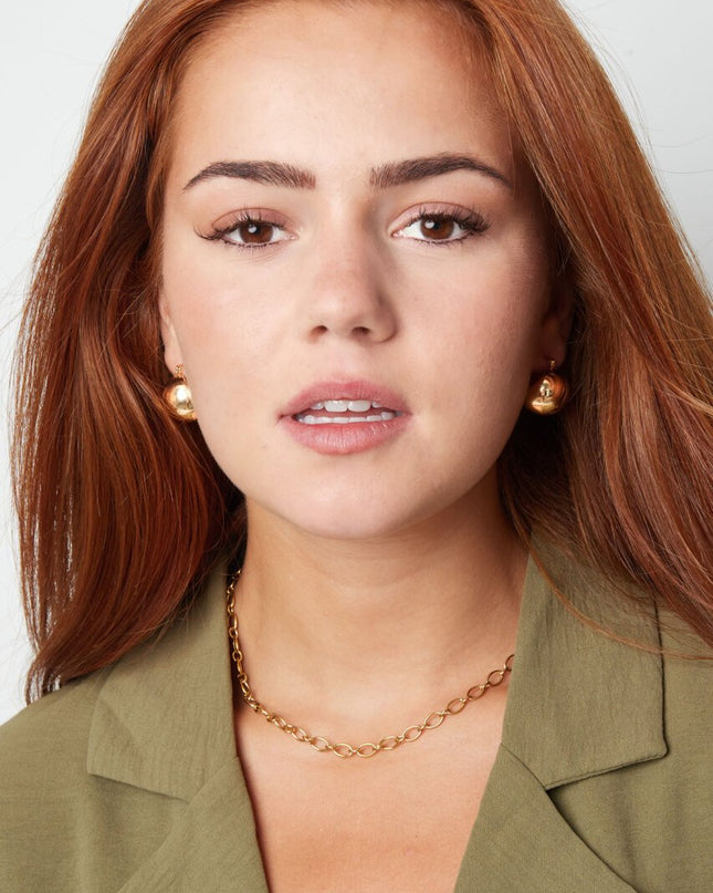 Oorbellen bol - zilver