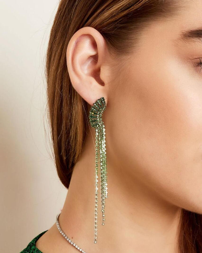 Strass oorbellen sierlijk detail - Holiday Essentials roze Koper