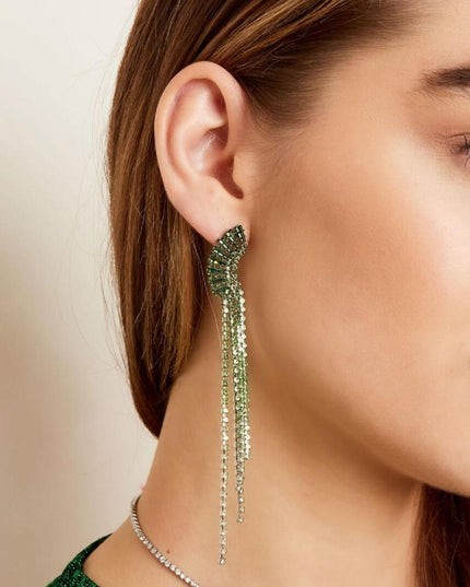 Strass oorbellen sierlijk detail - Holiday Essentials Goud Koper