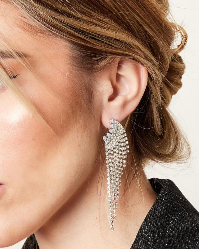 Strass oorbellen statement - Holiday Essentials Paars Koper