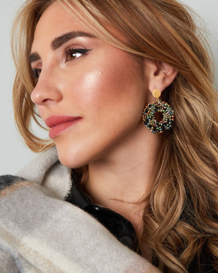 Oorbellen donut - Fuchsia