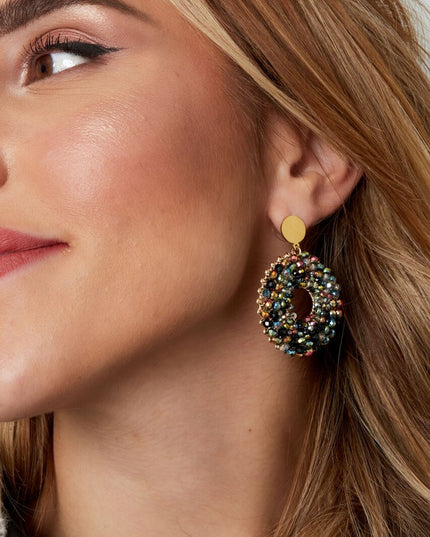 Oorbellen donut - Bruin