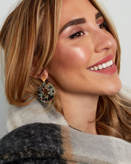 Oorbellen donut - Fuchsia