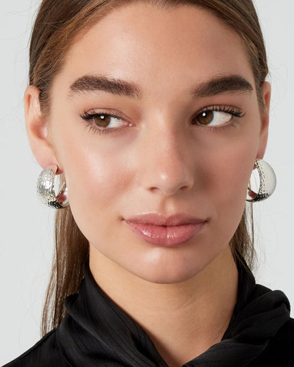 Oorbellen sierlijke print - goud