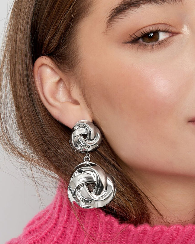 Oorbellen dubbele knoop - goud