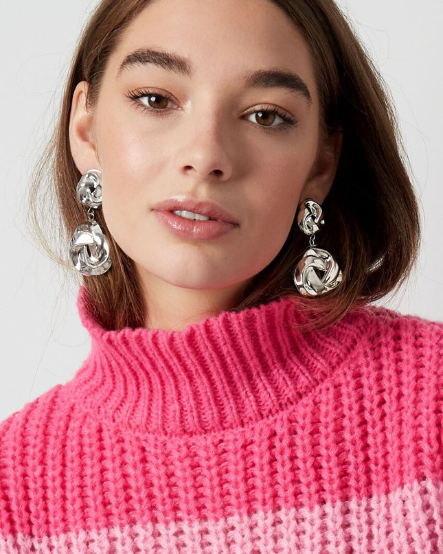 Oorbellen dubbele knoop - goud