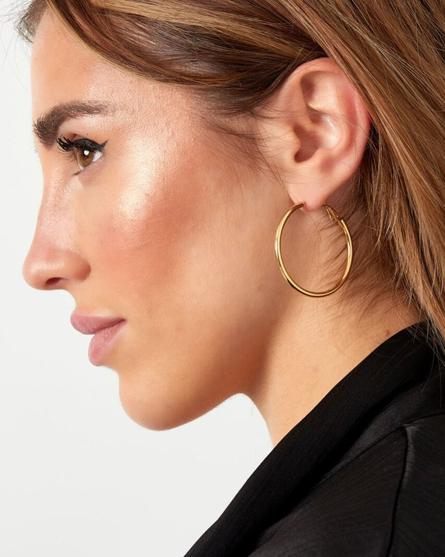 Oorbellen basic medium - Goud